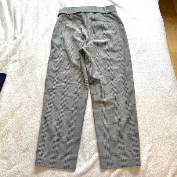 Aritzia Wilfred Tie Front Pants Grey Plaid - Picture 6 of 6